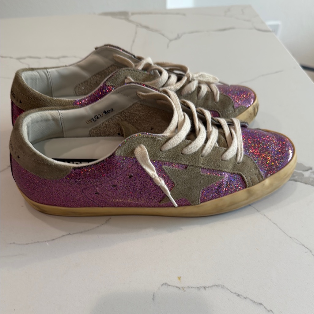 Golden Goose Super Star Glitterpink Sneakers